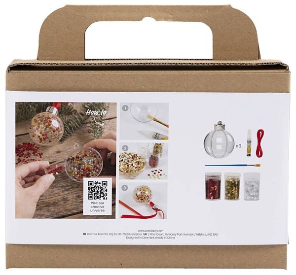 Hovedbilde DIY Kit: Julekuler med paljetter