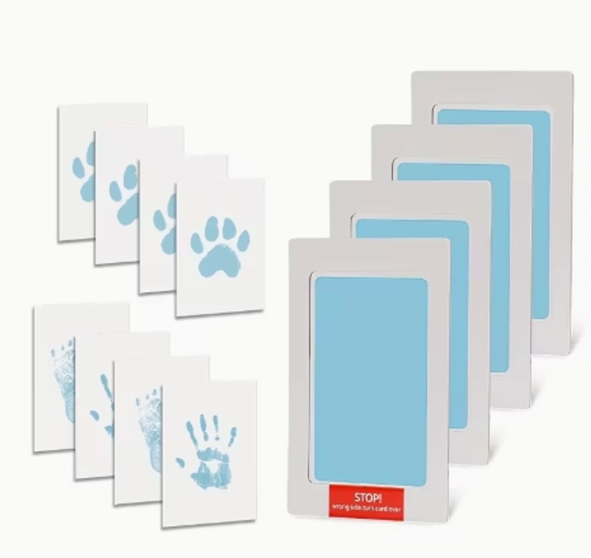 Avtrykks-pute, lys blå