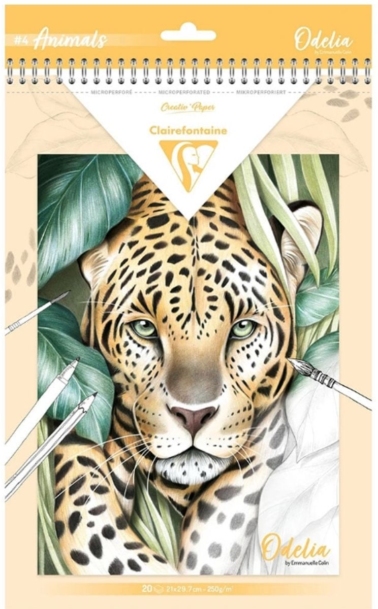 Clairefontaine Odelia Fargeleggingsbok A4 – Animals