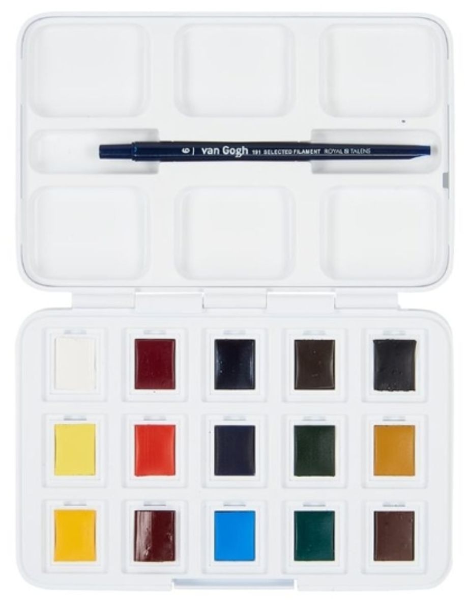 Van Gogh Akvarell Pocketbox Sett – 12+3 – Inkl pensel
