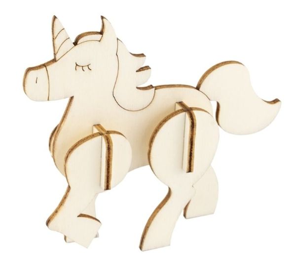 Hovedbilde Figursett i tre – Enhjørning