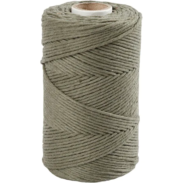 Hovedbilde Makrame-garn: mosegrønn, 2 mm
