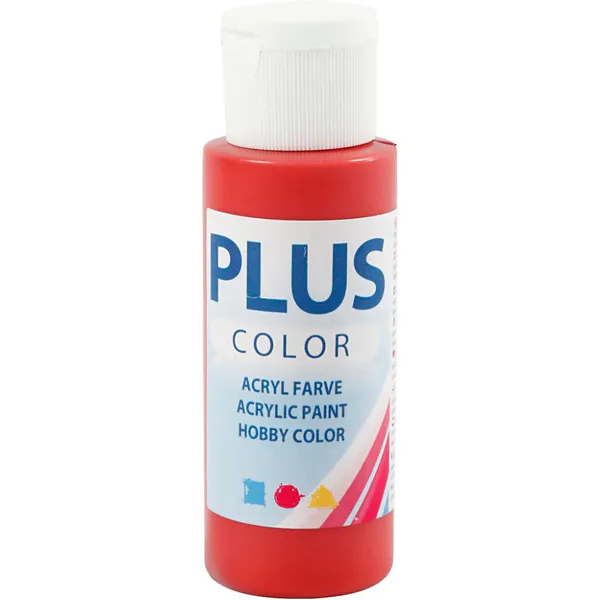 Hovedbilde Plus Color hobbymaling, julerød 60 ml